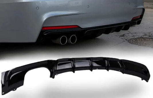 BMW F30 / F31 Performance-stiilis taga-difuusor, läikiv must (2011–2019)